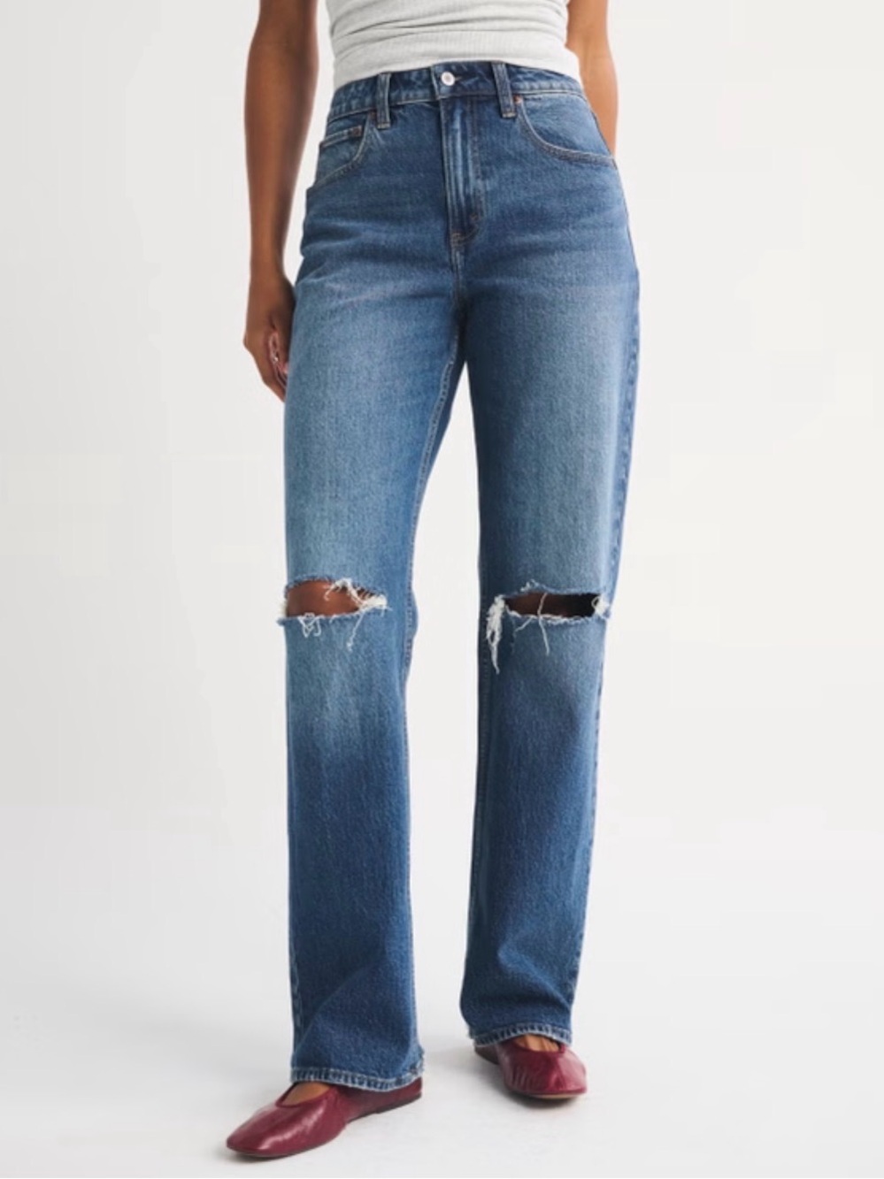 Abercrombie & Fitch The Ankle Straight Ultra High Rise Jeans